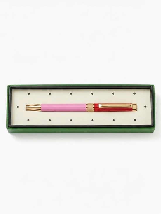kate spade Accessories - Kate Spade New York Red & Pink Colorblock Ballpoint Pen